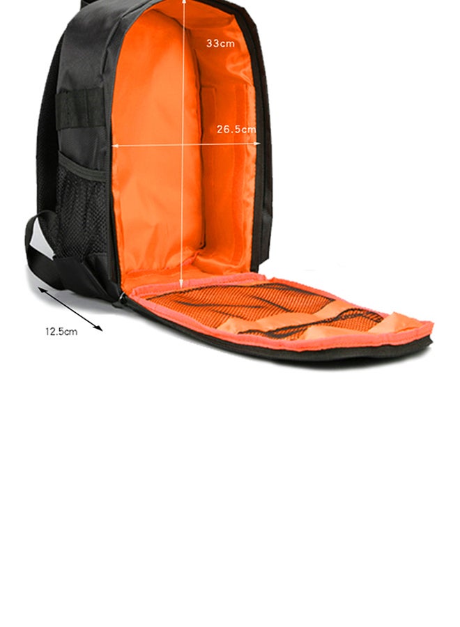 Waterproof Camera Bag With Rain Cover For DSLR Cameras/Lens/Tripod And Accessories Orange/Black  - Image 2