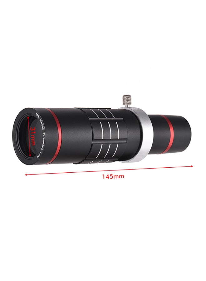 18x Optical Zoom Mobile Phone Telephoto Lens With Tripod Black  - Image 3