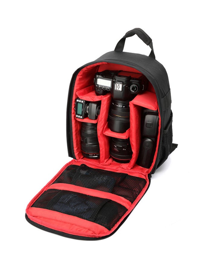 Waterproof Camera Bag With Rain Cover For DSLR Cameras/Lens/Tripod And Accessories Red/Black  - Image 3