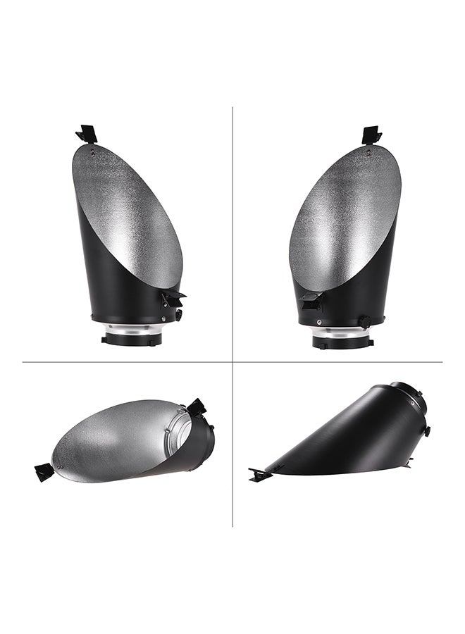 Bowens Mount Diffuser Reflector With Paper Clip For Studio Flash Black/Silver  - Image 4