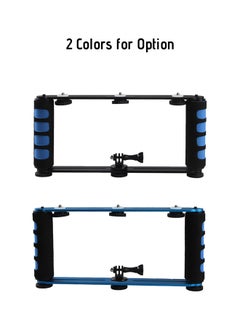 Generic Dual Handheld Grip Camera Stabilizer Black/Blue  - Image 3