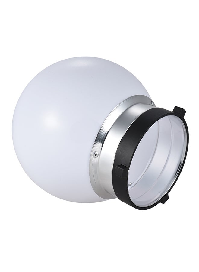 Spherical Monolight Diffuser Ball With S-Type Mount 6inch White  - Image 4