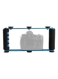 Generic Dual Handheld Grip Camera Stabilizer Black/Blue  - Image 5
