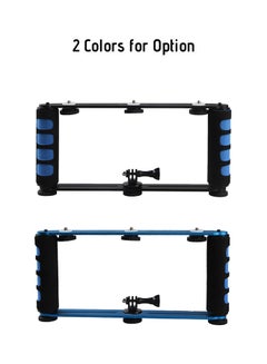 Generic Dual Handheld Grip Camera Stabilizer Black/Blue  - Image 4