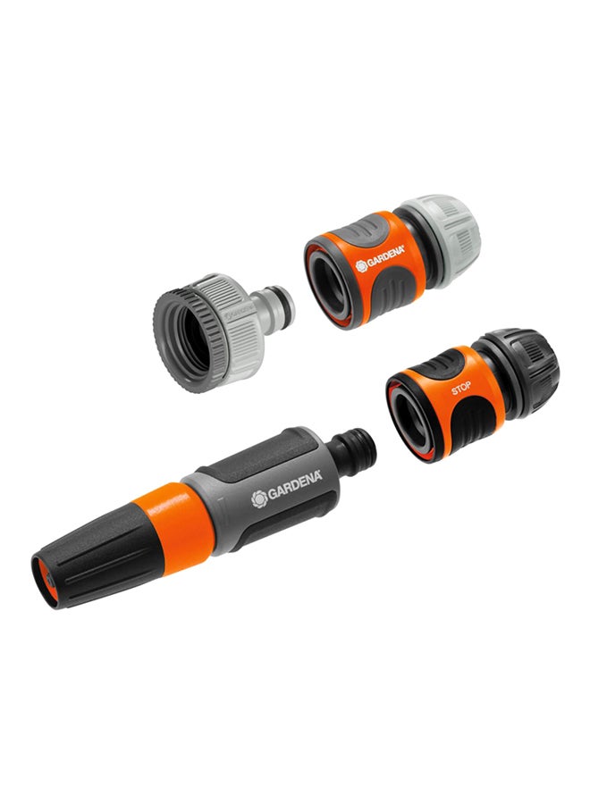 GARDENA 4-Piece Hose And Tap Connector Set Grey/Black/Orange