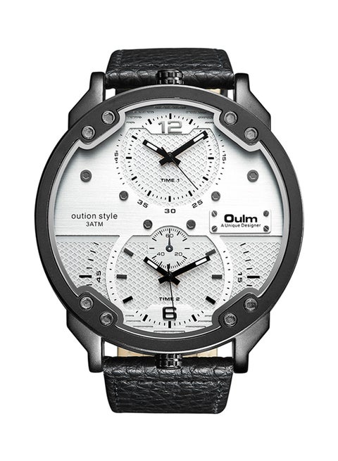 Men's Leather Analog Watch GET30490198