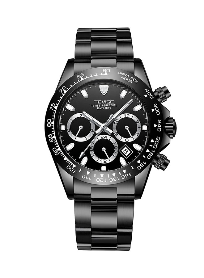 تيفيز ساعة يد بعقارب مقاومة للماء وسوار من الستانلس ستيل طراز T822A men - Image 1