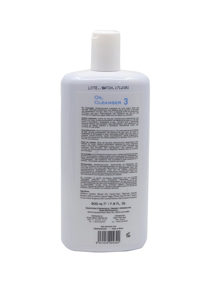 Depileve Oil Cleanser With Azulene And Wheat Germ Extracts 500ml - Image 2