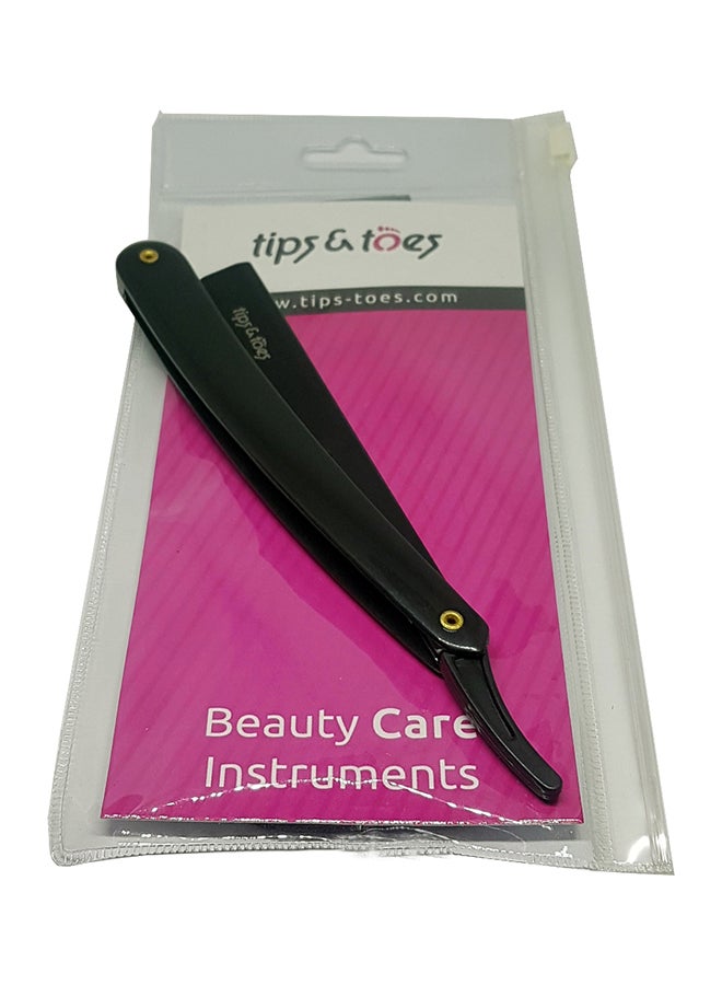 Tips & Toes Professional Straight Razor Black  - Image 3