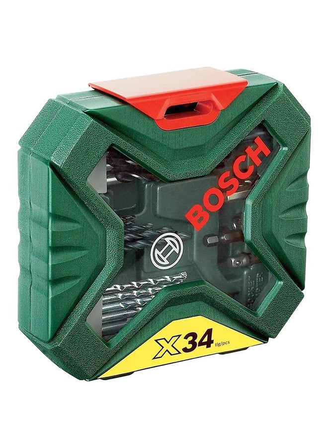 BOSCH 34-Piece X-Line Accessory Set Silver