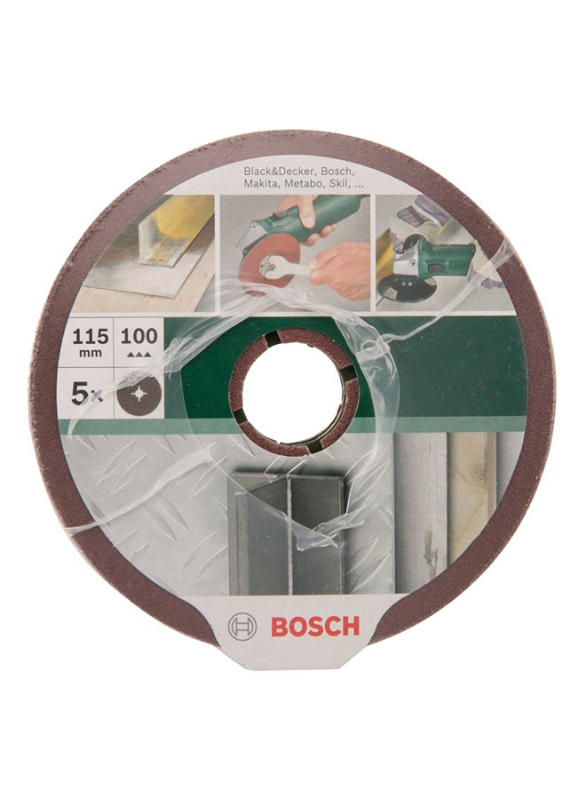 BOSCH 5-Piece Fibre Sanding Disc Red