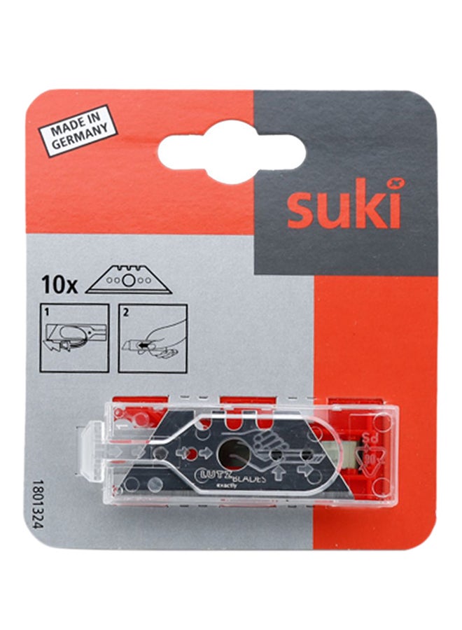 suki 10-Piece Trapezoid Blade Silver 