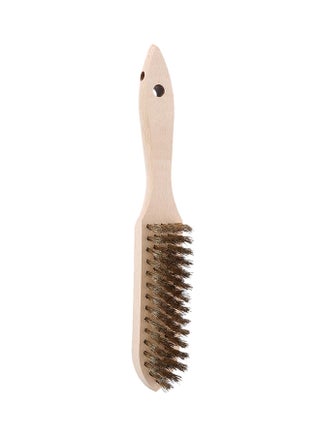 5-Row Brass Plated Wire Cleaning Brush Beige/Brown - v1543488827/N19728476A_1