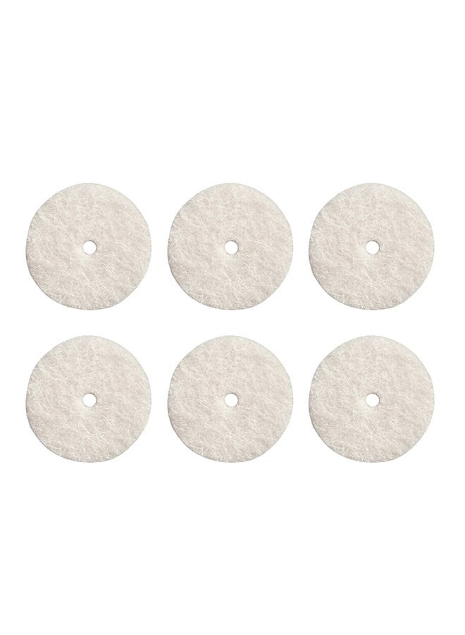 DREMEL 6-Piece Felt Polishing Wheel White 12.7mm 