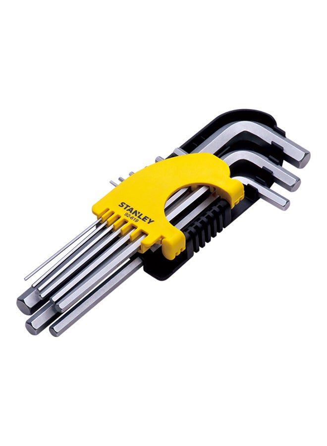 Yato 9-Piece Hex Key Set Silver/Black/Yellow 