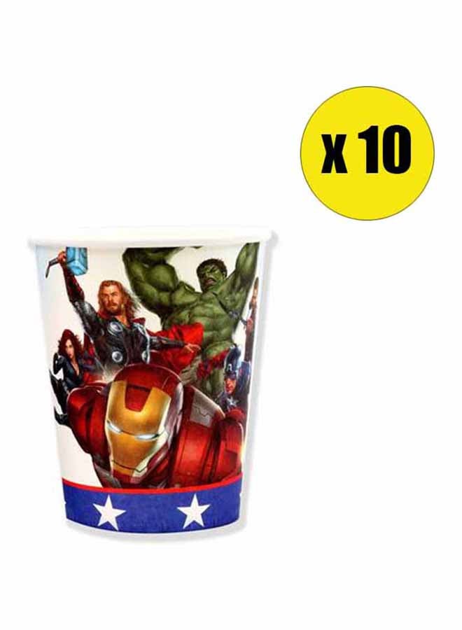 Tamona 10-Piece Avenger Printed Cup Set 250ml