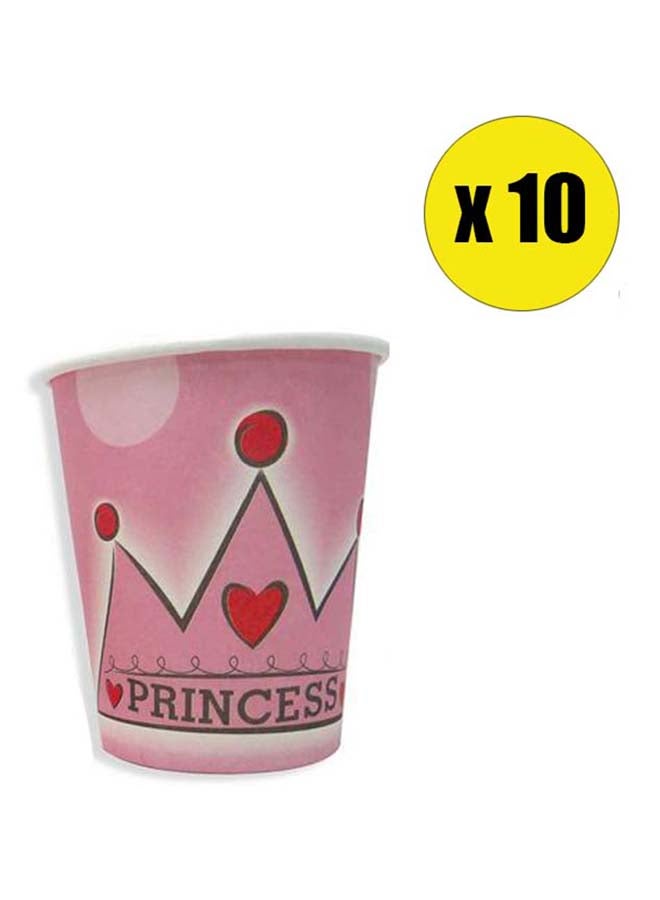 Tamona 10-Piece Printed Princess Party Cup Set 250ml 