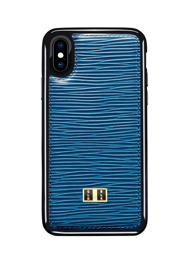 GOLD BLACK Protective Case Cover For Apple iPhone XS Unico Blue  - Image 1
