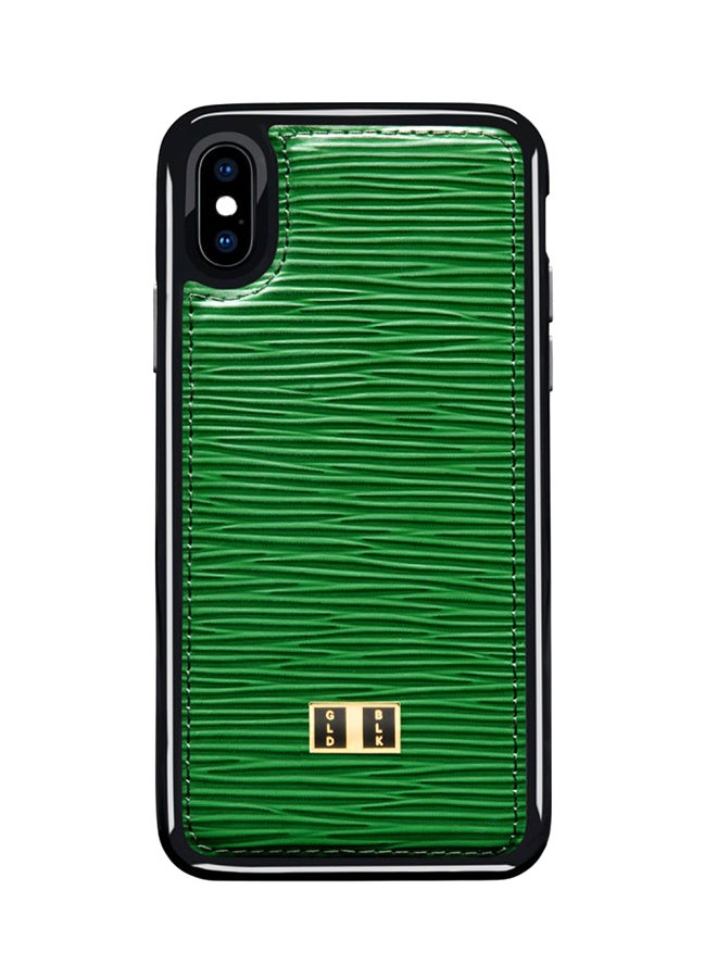 GOLD BLACK Protective Case Cover For Apple iPhone XS Unico Green  - Image 1