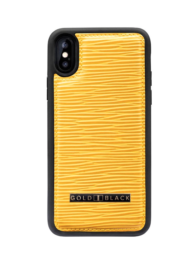 GOLD BLACK Protective Case Cover For Apple iPhone XS Unico Yellow  - Image 1