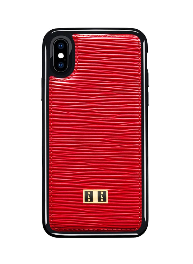 GOLD BLACK Protective Case Cover For Apple iPhone XS Unico Red  - Image 1
