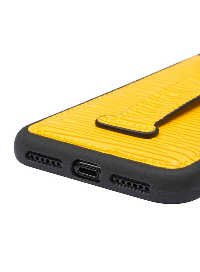 GOLD BLACK Protective Case Cover For Apple iPhone X/XS With Finger Holder Unico Yellow  - Image 2