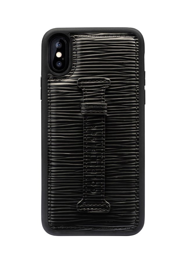 GOLD BLACK Protective Case Cover For Apple iPhone X/XS With Finger Holder Unico Black  - Image 1