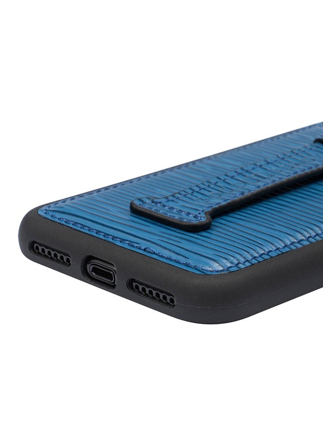 GOLD BLACK Protective Case Cover For Apple iPhone X/XS With Finger Holder Unico Blue  - Image 2