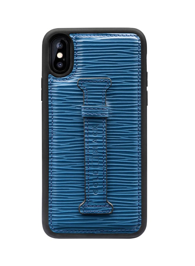 GOLD BLACK Protective Case Cover For Apple iPhone X/XS With Finger Holder Unico Blue  - Image 1