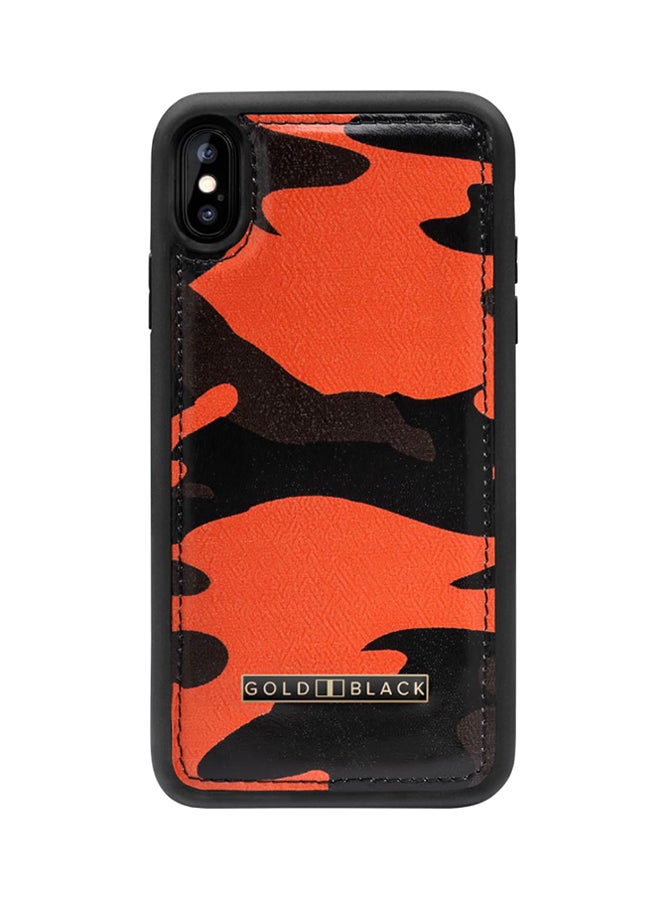 GOLD BLACK Protective Case Cover For Apple iPhone XS Max Camouflage Red  - Image 1