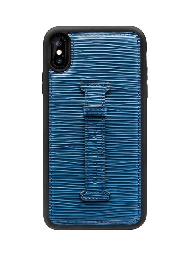 GOLD BLACK Protective Case Cover For Apple iPhone XS Max With Finger Holder Unico Blue  - Image 1