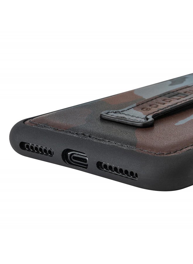 GOLD BLACK Protective Case Cover For Apple iPhone XS Max With Finger Holder Camouflage Grey  - Image 2
