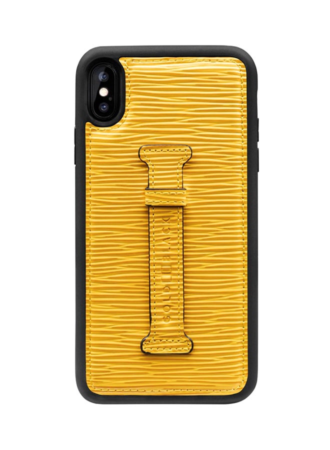 GOLD BLACK Protective Case Cover For Apple iPhone XS Max With Finger Holder Unico Yellow  - Image 1