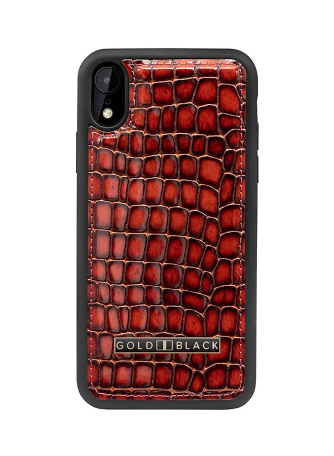 GOLD BLACK Protective Case Cover For Apple iPhone XR Milano Brown  - Image 1
