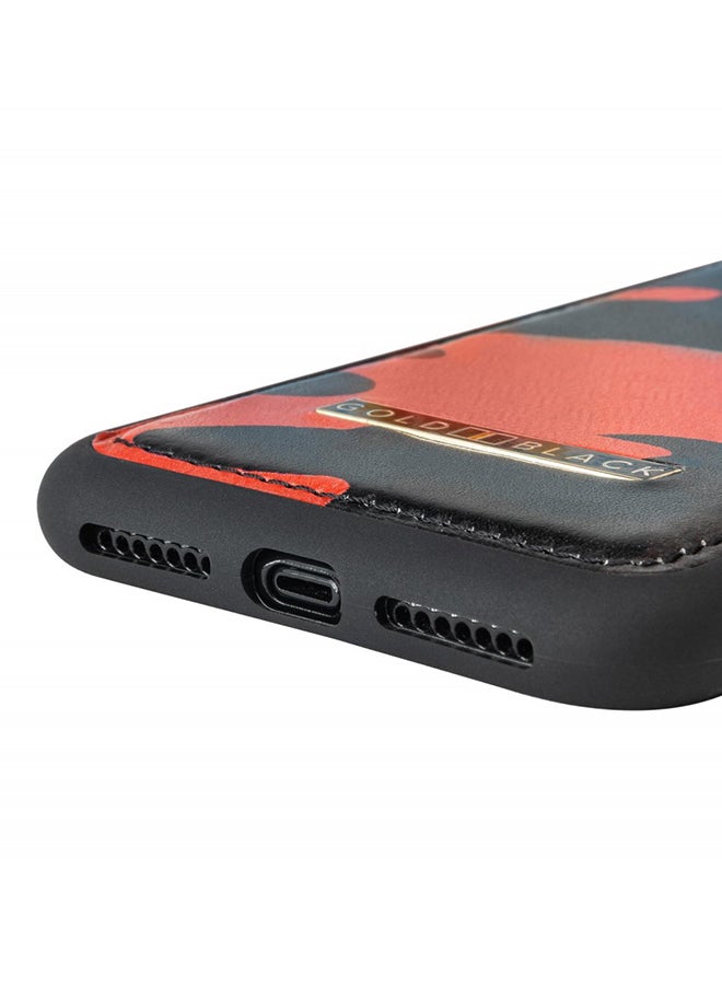 GOLD BLACK Protective Case Cover For Apple iPhone XR Camouflage Red  - Image 2