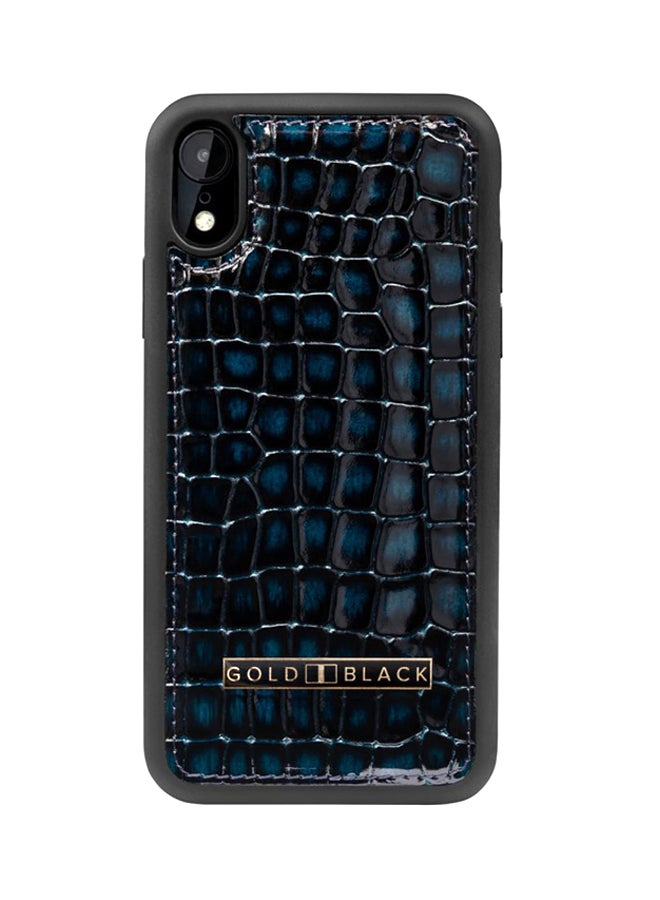 GOLD BLACK Protective Case Cover For Apple iPhone XR Sara Blue  - Image 1