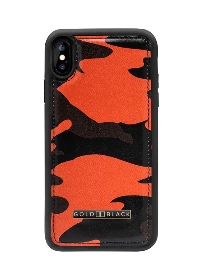 GOLD BLACK Protective Case Cover For Apple iPhone XR Camouflage Red  - Image 1