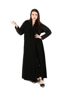 رهف عباية بأكمام طويلة أسود  - Image 1