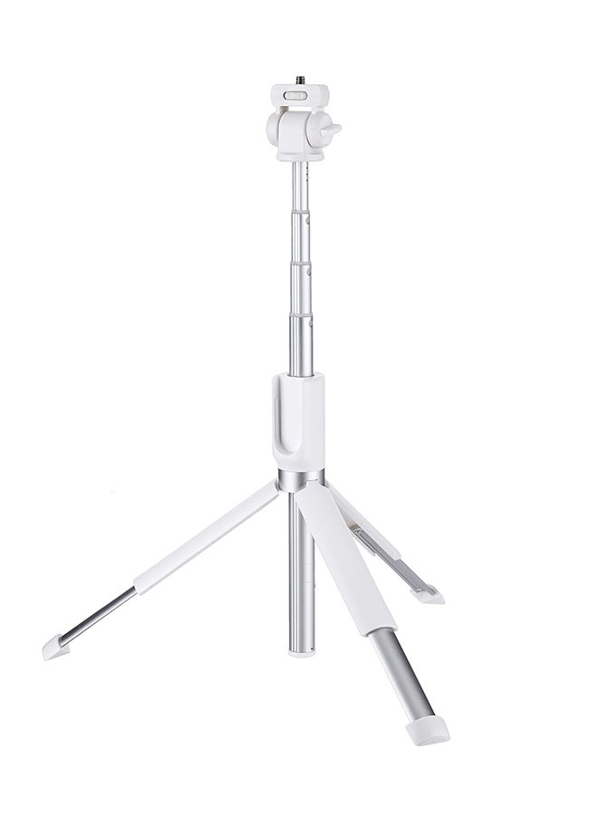 Selfie Stick Extendable Handheld Tripod With Bluetooth For Smartphone white