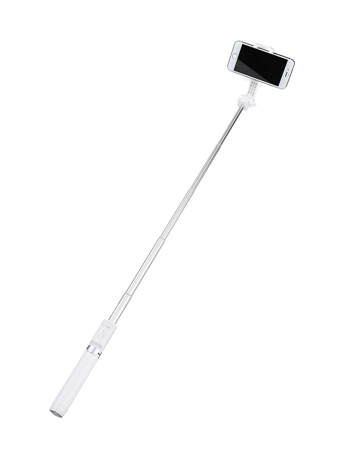 Selfie Stick Extendable Handheld Tripod With Bluetooth For Smartphone white