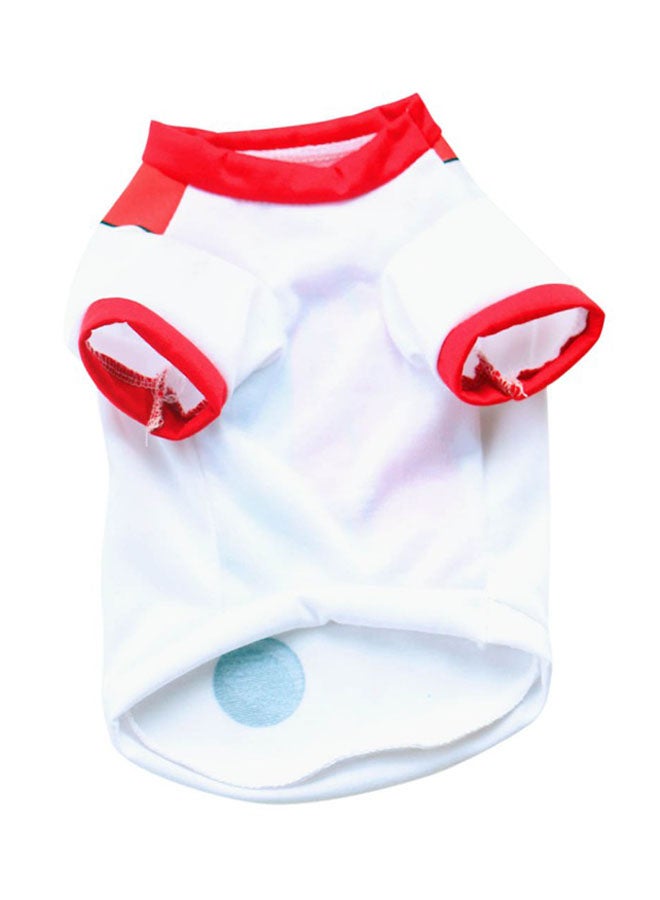 ZOOYOO Dog Christmas T-Shirt White/Red - Image 2