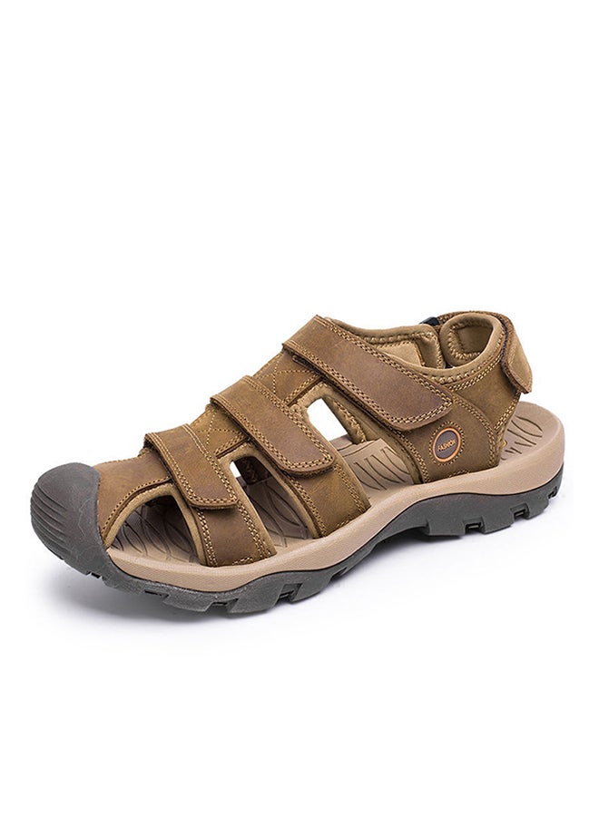 Generic - Leather Casual Sandals Light Brown - Image 1