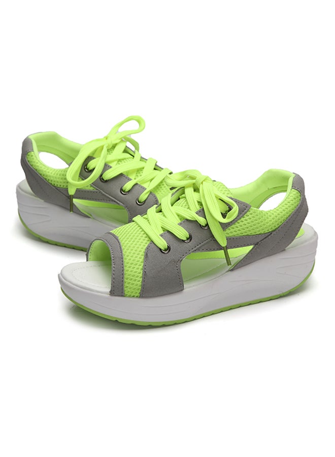 Split Leather Sandals Green  - Image 2