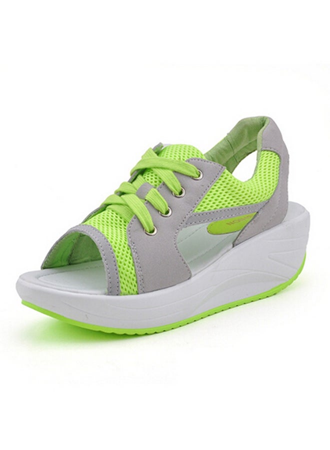 Split Leather Sandals Green  - Image 3