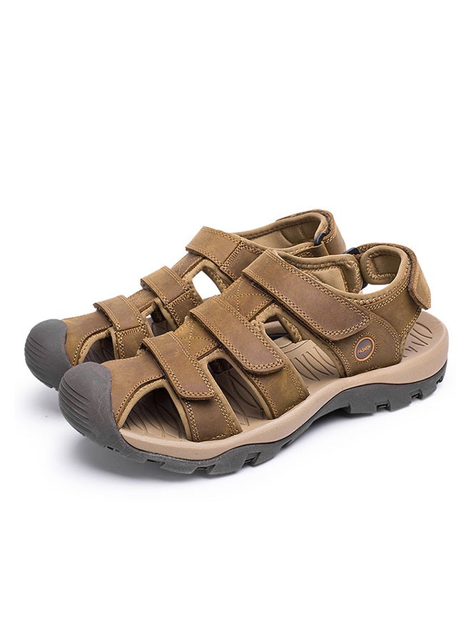 Generic - Leather Casual Sandals Light Brown - Image 1