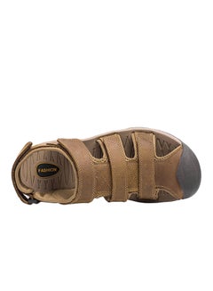 Leather Casual Sandals Light Brown