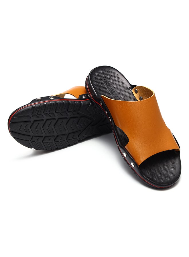 Plastic Slip-On Arabic Sandals Orange  - Image 4