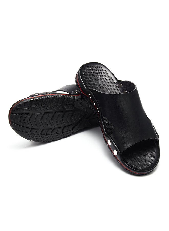 Plastic Slip-On Arabic Sandals Black  - Image 4