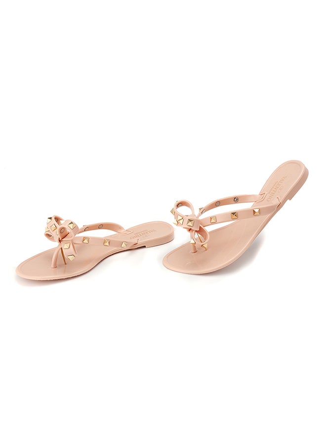 Rubber Flip-Flops Beige  - Image 4