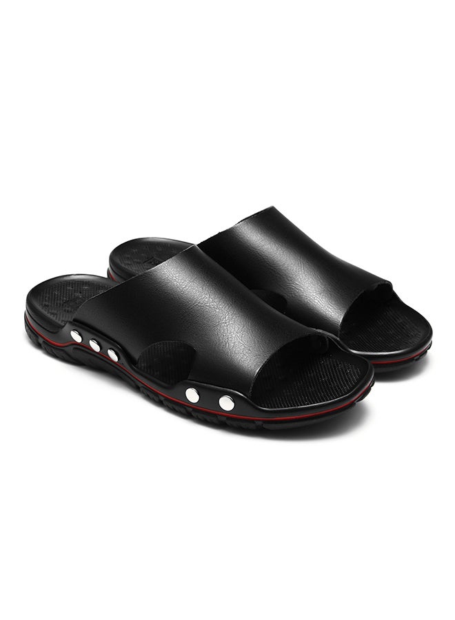 Plastic Slip-On Arabic Sandals Black  - Image 3